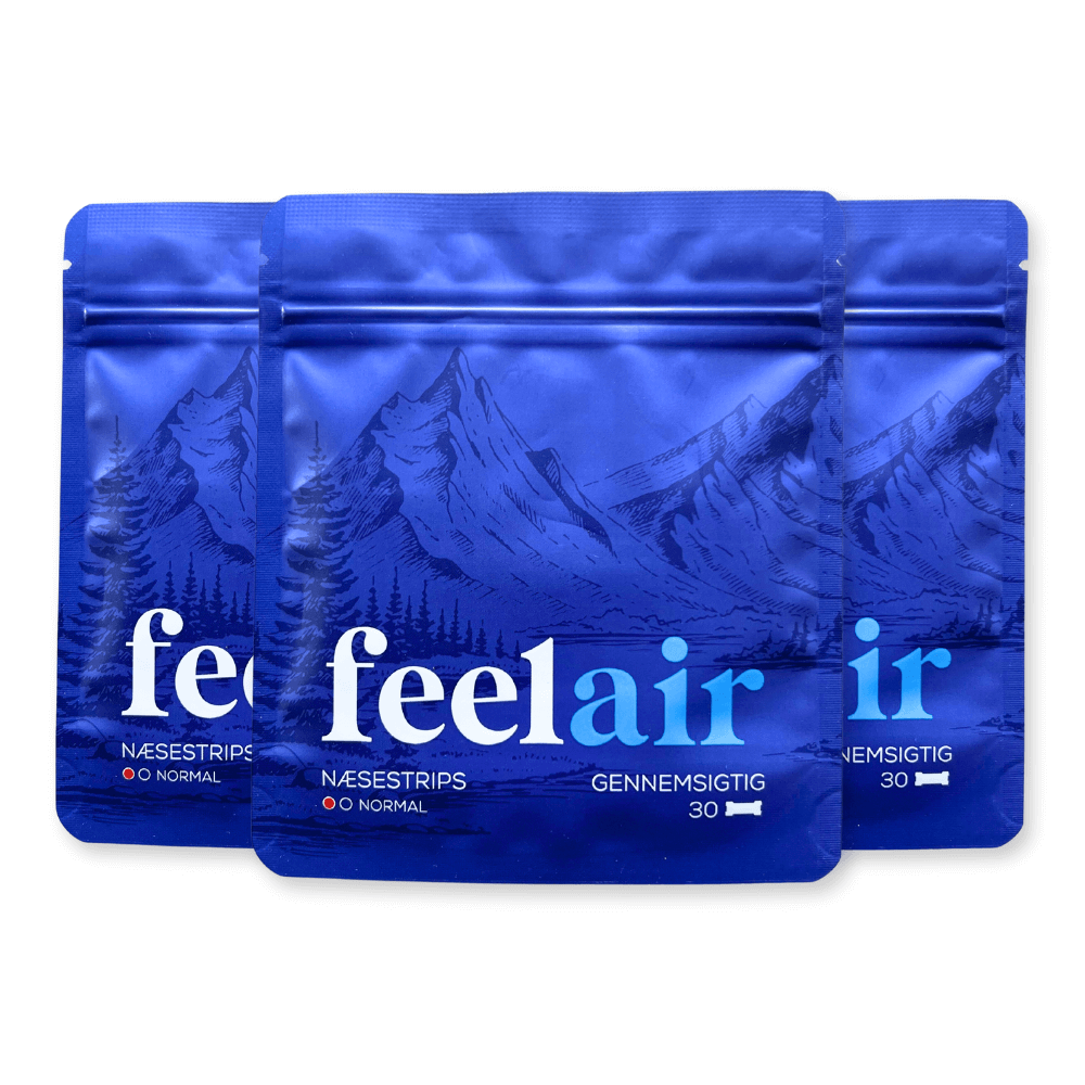 3 pakker Feelair næsestrip / næseplaster normal gennemsigtig model