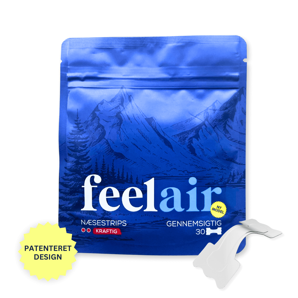 Feelairs egen patent beskyttet kraftige næsestrip / næseplaster pakke med 30 strips i